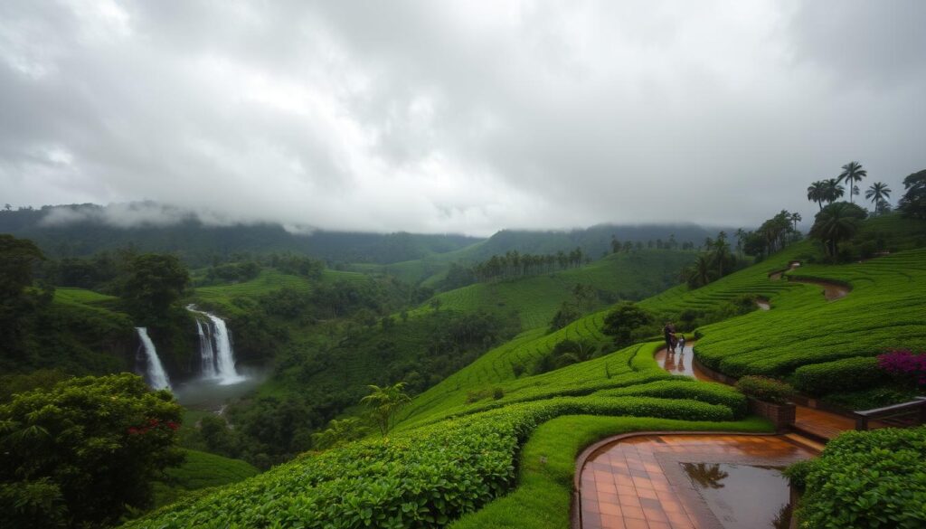 Regenzeit in Sri Lanka Landschaftsansicht