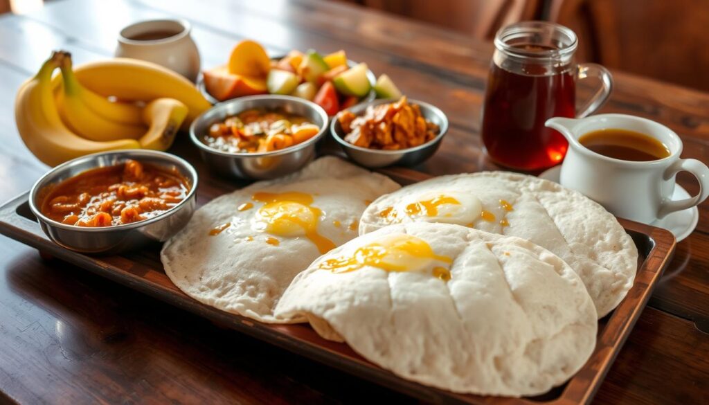Traditionelles sri-lankanisches Frühstück