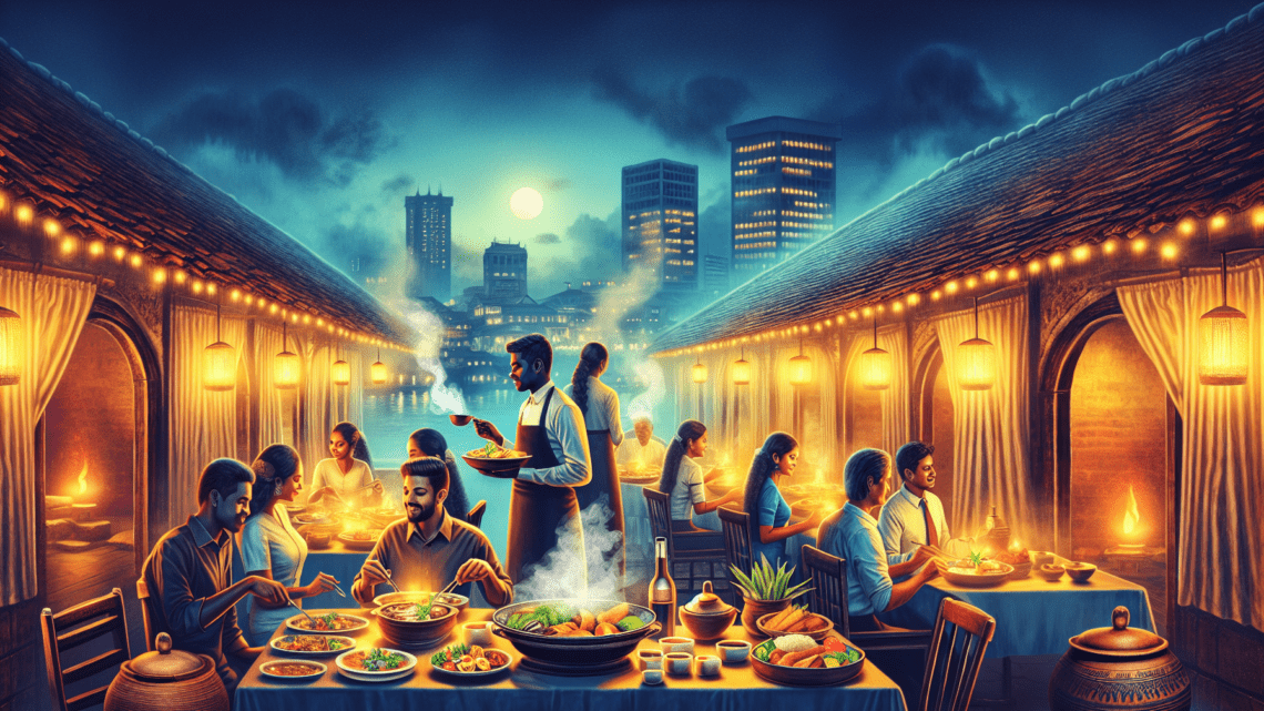 Abendessen in einem traditionellen Restaurant in Colombo