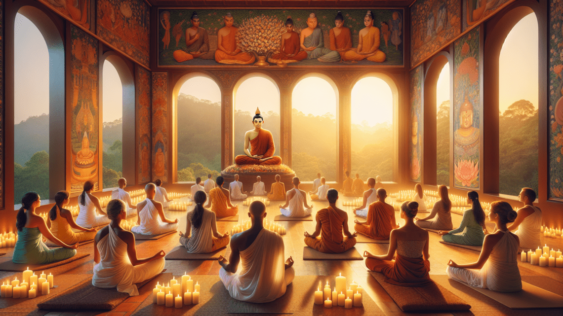 Meditation im Nilambe Buddhist Center