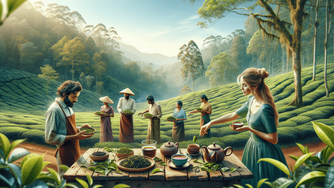 Tee-Verkostung in einer Teeplantage