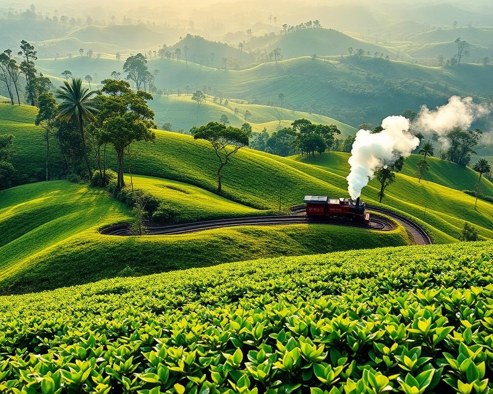 Zugfahrt durch Teeplantagen Sri Lanka